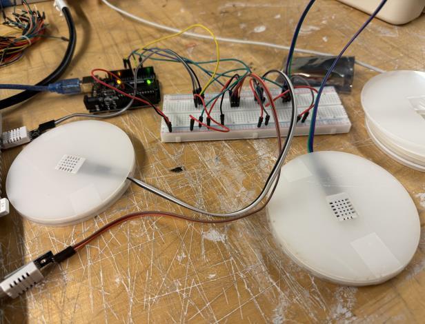 Arduino and four physical sensor coasters